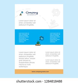 Template layout for Plant shower  comany profile ,annual report, presentations, leaflet, Brochure Vector Background