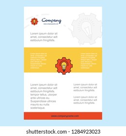 Template layout for Power setting comany profile ,annual report, presentations, leaflet, Brochure Vector Background