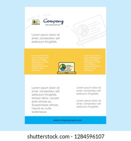 Template layout for Presentation on laptop  comany profile ,annual report, presentations, leaflet, Brochure Vector Background