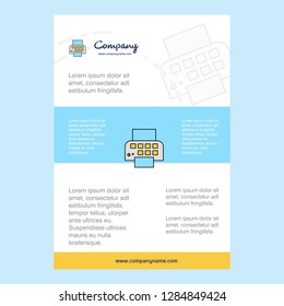 Template layout for Printer comany profile ,annual report, presentations, leaflet, Brochure Vector Background