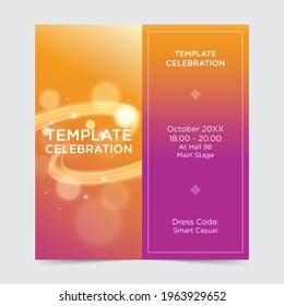 Template layout  printing greeting card background, Vector illustration in flat style