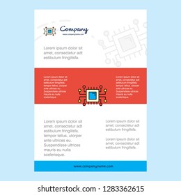 Template layout for Processor comany profile ,annual report, presentations, leaflet, Brochure Vector Background