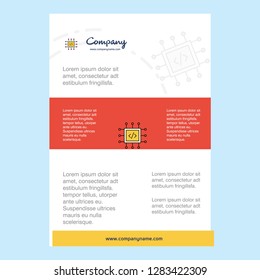 Template layout for Processor comany profile ,annual report, presentations, leaflet, Brochure Vector Background