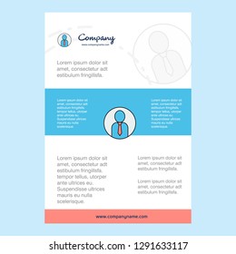 Template layout for Profile comany profile ,annual report, presentations, leaflet, Brochure Vector Background