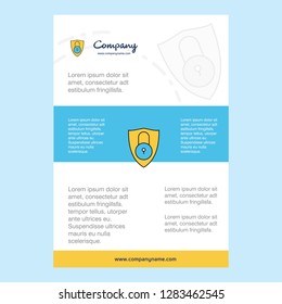 Template layout for Protected  comany profile ,annual report, presentations, leaflet, Brochure Vector Background