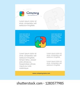 Template layout for Puzzle game  comany profile ,annual report, presentations, leaflet, Brochure Vector Background