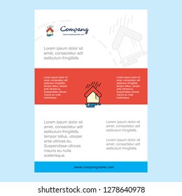 Template layout for Raining comany profile ,annual report, presentations, leaflet, Brochure Vector Background