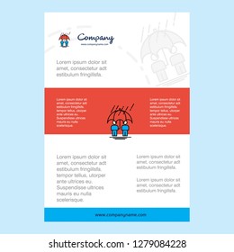 Template layout for Raining comany profile ,annual report, presentations, leaflet, Brochure Vector Background