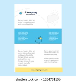 Template layout for Raining comany profile ,annual report, presentations, leaflet, Brochure Vector Background