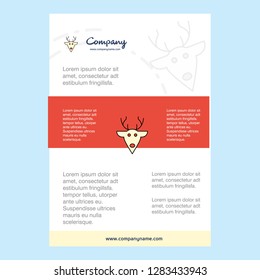 Template layout for Reindeer comany profile ,annual report, presentations, leaflet, Brochure Vector Background