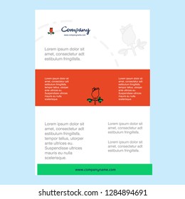 Template layout for Rose comany profile ,annual report, presentations, leaflet, Brochure Vector Background