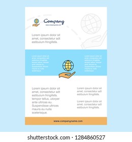 Template layout for Safe world  comany profile ,annual report, presentations, leaflet, Brochure Vector Background