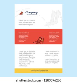 Template layout for Sandals comany profile ,annual report, presentations, leaflet, Brochure Vector Background