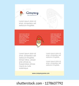 Template layout for Santa clause comany profile ,annual report, presentations, leaflet, Brochure Vector Background