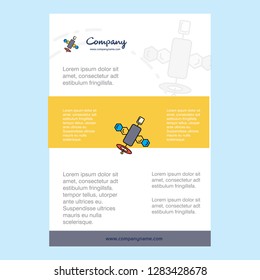 Template layout for Satellite comany profile ,annual report, presentations, leaflet, Brochure Vector Background