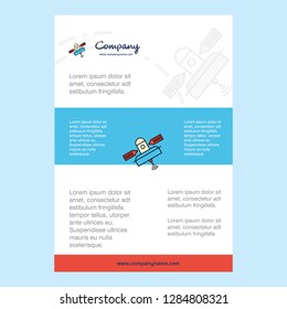 Template layout for Satellite  comany profile ,annual report, presentations, leaflet, Brochure Vector Background