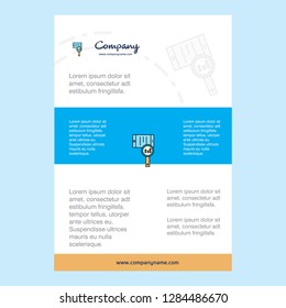 Template layout for Search in smart phone  comany profile ,annual report, presentations, leaflet, Brochure Vector Background