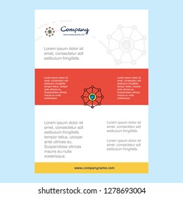 Template layout for Sheild protected  comany profile ,annual report, presentations, leaflet, Brochure Vector Background