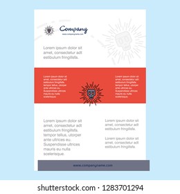 Template layout for Skull comany profile ,annual report, presentations, leaflet, Brochure Vector Background