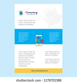 Template layout for Smartphone comany profile ,annual report, presentations, leaflet, Brochure Vector Background