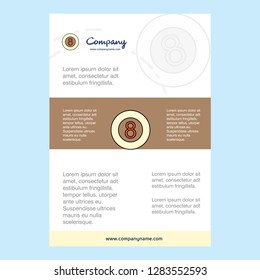 Template layout for Snooker ball  comany profile ,annual report, presentations, leaflet, Brochure Vector Background