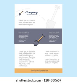 Template layout for Spade comany profile ,annual report, presentations, leaflet, Brochure Vector Background