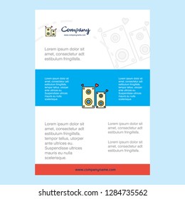 Template layout for Speaker comany profile ,annual report, presentations, leaflet, Brochure Vector Background