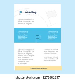 Template layout for Sports flag comany profile ,annual report, presentations, leaflet, Brochure Vector Background