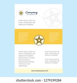 Template layout for Star  comany profile ,annual report, presentations, leaflet, Brochure Vector Background