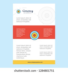 Template layout for Target comany profile ,annual report, presentations, leaflet, Brochure Vector Background