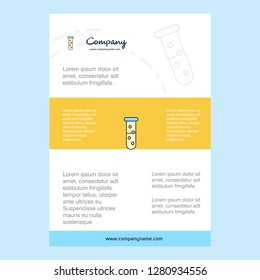 Template layout for Test tube comany profile ,annual report, presentations, leaflet, Brochure Vector Background