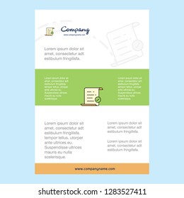 Template layout for Text document comany profile ,annual report, presentations, leaflet, Brochure Vector Background