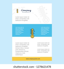 Template layout for Thermometer  comany profile ,annual report, presentations, leaflet, Brochure Vector Background