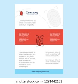 Template layout for Thumb Impression  comany profile ,annual report, presentations, leaflet, Brochure Vector Background