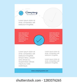 Template layout for Tick comany profile ,annual report, presentations, leaflet, Brochure Vector Background