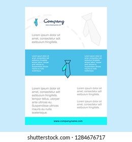 Template layout for Tie comany profile ,annual report, presentations, leaflet, Brochure Vector Background
