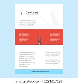 Template layout for Tie comany profile ,annual report, presentations, leaflet, Brochure Vector Background