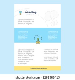 Template layout for Uploading on cloud  comany profile ,annual report, presentations, leaflet, Brochure Vector Background