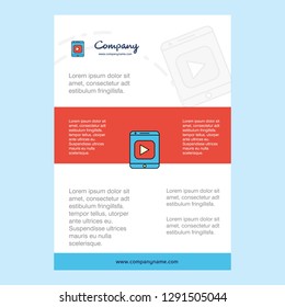 Template layout for Video comany profile ,annual report, presentations, leaflet, Brochure Vector Background