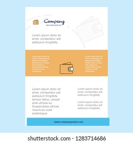 Template layout for Wallet comany profile ,annual report, presentations, leaflet, Brochure Vector Background