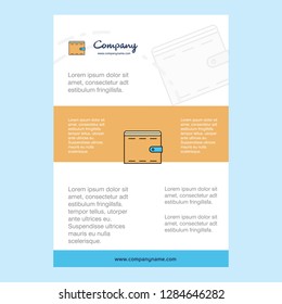 Template layout for Wallet comany profile ,annual report, presentations, leaflet, Brochure Vector Background