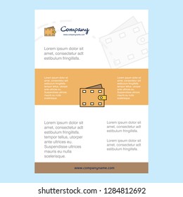 Template layout for Wallet comany profile ,annual report, presentations, leaflet, Brochure Vector Background