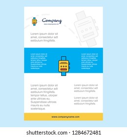 Template layout for Watch  comany profile ,annual report, presentations, leaflet, Brochure Vector Background