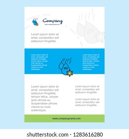 Template layout for Water control comany profile ,annual report, presentations, leaflet, Brochure Vector Background