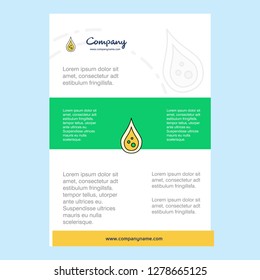 Template layout for Water drop comany profile ,annual report, presentations, leaflet, Brochure Vector Background