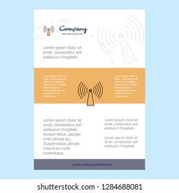Template layout for Wifi comany profile ,annual report, presentations, leaflet, Brochure Vector Background