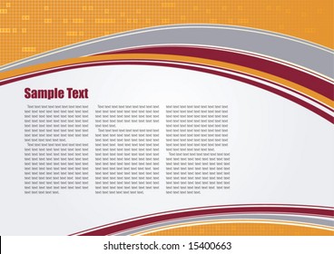 template leaflets with the text in three columns