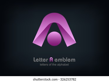 Template Letter A logo icon design elements, ABC concept type as logotype, Vector Eps 10