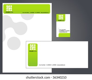  template of letterhead set