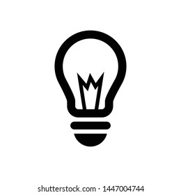 template light bulb, glowing light bulb design elements